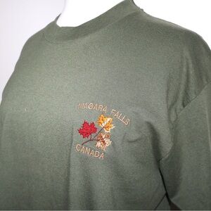 Best Of The Loom Green Niagara Falls Canada Tee Shirt